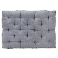 Pagalvė sofai iš palečių, 120x80x10 cm, mėlyna kaina ir informacija | Pagalvės, užvalkalai, apsaugos | pigu.lt