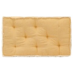 Pagalvė sofai iš palečių, 73x40x7 cm, geltona kaina ir informacija | Pagalvės, užvalkalai, apsaugos | pigu.lt