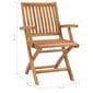 Sulankstomos sodo kėdės, 2 vnt, rudos цена и информация | Lauko kėdės, foteliai, pufai | pigu.lt