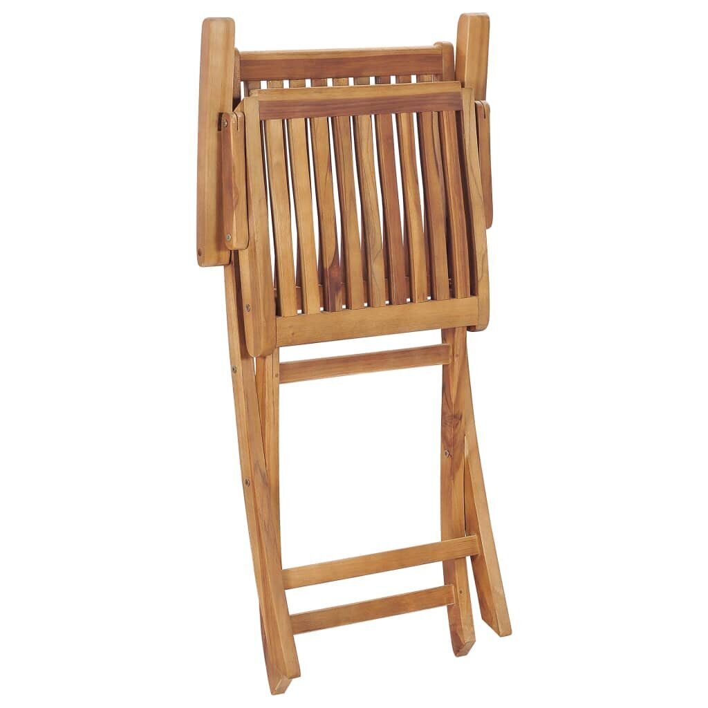 Sulankstomos sodo kėdės, 2 vnt, rudos kaina ir informacija | Lauko kėdės, foteliai, pufai | pigu.lt
