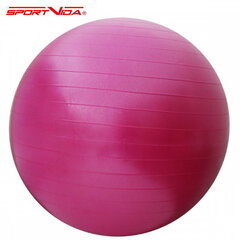 Gimnastikos kamuolys SportVida, 65 cm, rožinis kaina ir informacija | Gimnastikos kamuoliai | pigu.lt