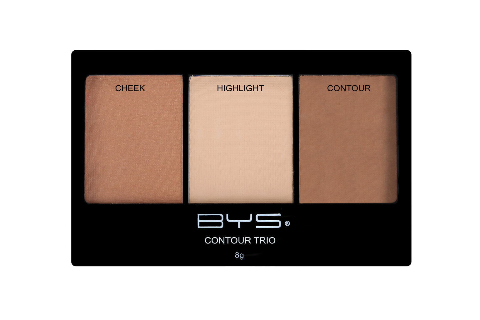 Veido kontūravimo paletė BYS Contour Trio, 8 g цена и информация | Bronzantai, skaistalai | pigu.lt