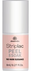 Лак для ногтей Alessandro Striplac Peel or Soak Nude Elegance, 8 мл цена и информация | Лаки, укрепители для ногтей | pigu.lt