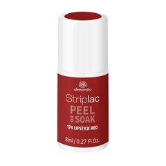 Лак для ногтей Alessandro Striplac Peel or Soak Lipstick Red, 8 мл цена и информация | Лаки, укрепители для ногтей | pigu.lt