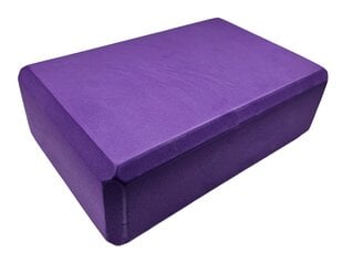 Блок для йоги KP-078, 23х15х8 см, фиолетовый цена и информация | Товары для йоги | pigu.lt