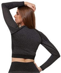 Спортивная футболка для женщин Stark Soul® women longsleeve sport crop top, черная цена и информация | Спортивная одежда для женщин | pigu.lt