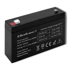 Qoltec 53072 AGM battery | 6V | 7.2 Ah цена и информация | Источники бесперебойного питания (UPS) | pigu.lt