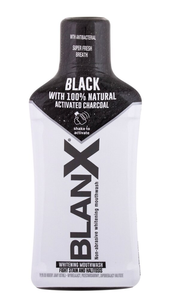 Burnos skalavimo skystis Blanx Black, 500 ml kaina ir informacija | Dantų šepetėliai, pastos | pigu.lt