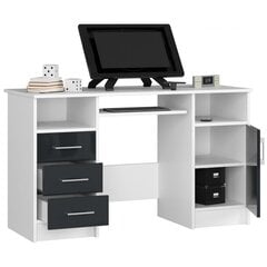 Письменный стол NORE Ana, белый/серый цена и информация | Компьютерные, письменные столы | pigu.lt