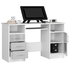 Письменный стол NORE Ana, белый/светло-серый цена и информация | Компьютерные, письменные столы | pigu.lt
