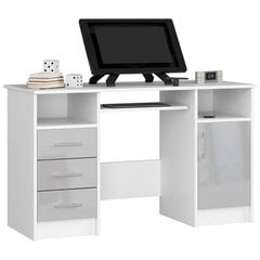 Письменный стол NORE Ana, белый/светло-серый цена и информация | Компьютерные, письменные столы | pigu.lt