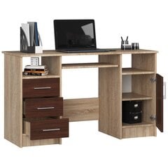 Письменный стол NORE Ana, дуб/коричневый цена и информация | Компьютерные, письменные столы | pigu.lt