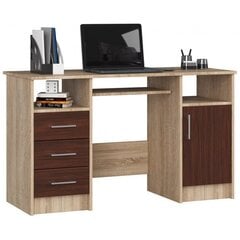 Письменный стол NORE Ana, дуб/коричневый цена и информация | Компьютерные, письменные столы | pigu.lt