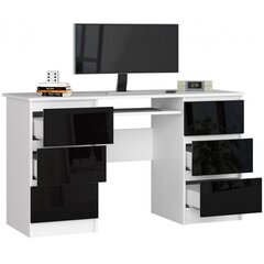 Письменный стол NORE A11, белый/черный цена и информация | Компьютерные, письменные столы | pigu.lt