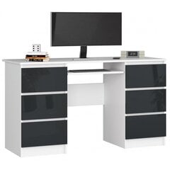 Письменный стол NORE A11, белый/темно-серый цена и информация | Компьютерные, письменные столы | pigu.lt