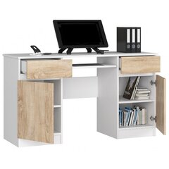 Письменный стол NORE A5, белый/дубовый цвет цена и информация | Компьютерные, письменные столы | pigu.lt