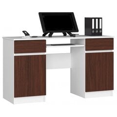 Rašomasis stalas NORE A5, baltas/tamsiai rudas kaina ir informacija | Kompiuteriniai, rašomieji stalai | pigu.lt