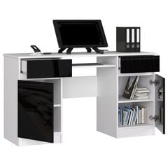 Письменный стол NORE A5, белый/черный цена и информация | Компьютерные, письменные столы | pigu.lt