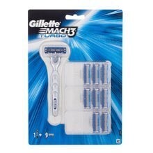Бритва + 9 бритвенных головок Gillette Mach3 Turbo цена и информация | Косметика и средства для бритья | pigu.lt
