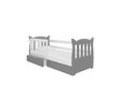 Vaikiška lova Lena, 160x75 cm, pilka/balta kaina ir informacija | Vaikiškos lovos | pigu.lt