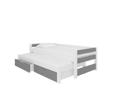 Vaikiška lova Fraga, 200 x 90/192 x 90 cm, pilka/balta kaina ir informacija | Vaikiškos lovos | pigu.lt