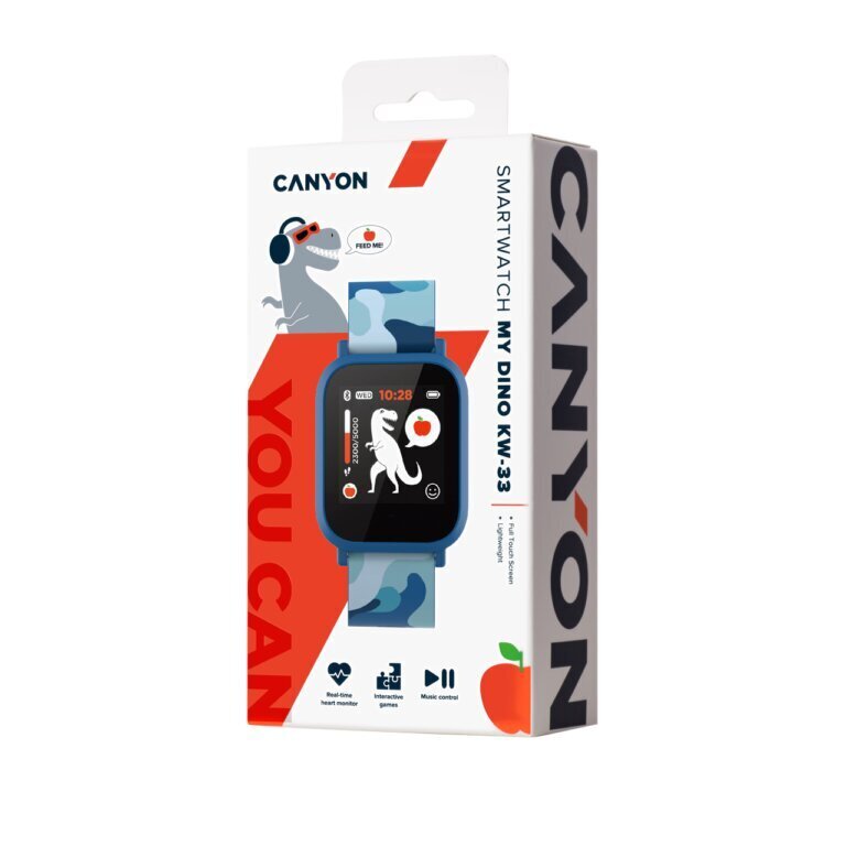 Canyon My Dino KW-33 Blue Camouflage kaina ir informacija | Išmanieji laikrodžiai (smartwatch) | pigu.lt