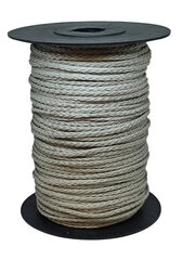 Плетеная веревка 4 мм. натуральный лен, 100 м цена и информация | Принадлежности для вязания крючком | pigu.lt