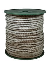 Скрученная веревка 6 мм. натуральный лен, 100 м цена и информация | Принадлежности для вязания крючком | pigu.lt