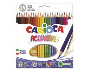 Akvareliniai pieštukai Carioca, 24 spalvų kaina ir informacija | Piešimo, tapybos, lipdymo reikmenys | pigu.lt