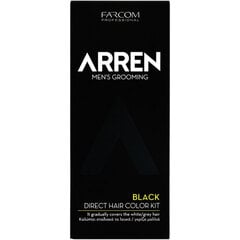 Plaukų dažymo rinkinys Farcom Professional ARREN Men's Grooming Black Direct Hair Color Kit kaina ir informacija | Plaukų dažai | pigu.lt