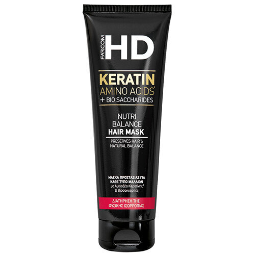 Plaukų kaukė Farcom HD Nutri Balance Hair Mask, 250 ml цена и информация | Priemonės plaukų stiprinimui | pigu.lt