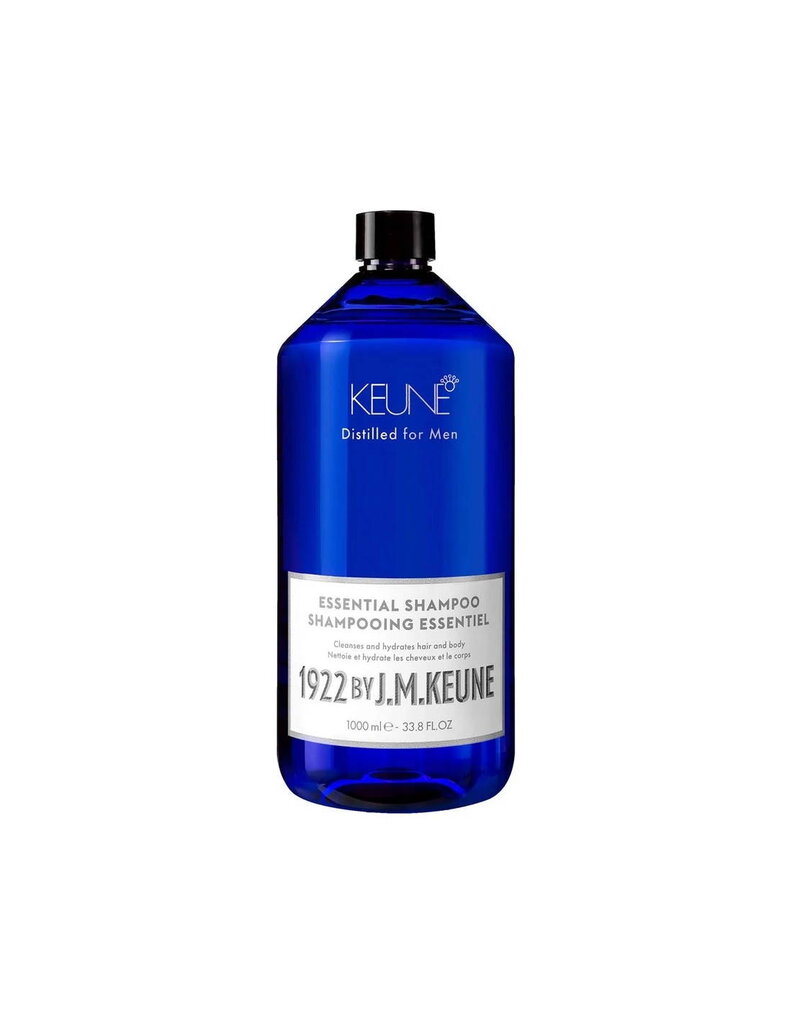 Vyriškas drėkinantis plaukų šampūnas plaukams ir kūnui 1992 by J.M. Keune Essential Shampoo, 1000 ml kaina ir informacija | Šampūnai | pigu.lt