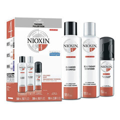 Plaukų priežiūros rinkinys Nioxin System 4 Starter Kit, 300 ml+300 ml+100 ml kaina ir informacija | Priemonės plaukų stiprinimui | pigu.lt