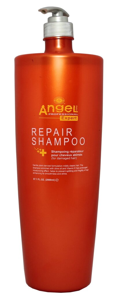 Šampūnas pažeistiems plaukams Angel Professional Expert Repair Shampoo, 2000 ml kaina ir informacija | Šampūnai | pigu.lt