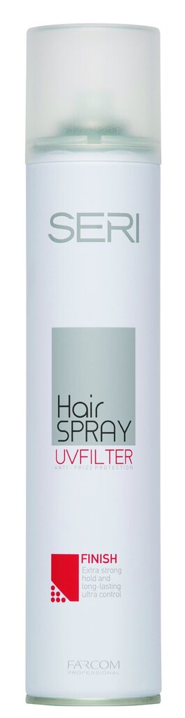 Lakas plaukams su UV filtru Farcom Professional SERI Hair Spray Finish, 400 ml kaina ir informacija | Plaukų formavimo priemonės | pigu.lt