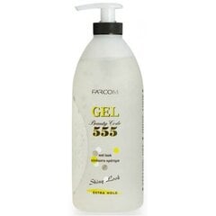 Želė plaukams Farcom Gel 555 Wet Look Extra Hold, 600 ml kaina ir informacija | Plaukų formavimo priemonės | pigu.lt