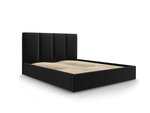 Кровать Micadoni Home Pyla, 160x200 см, черная