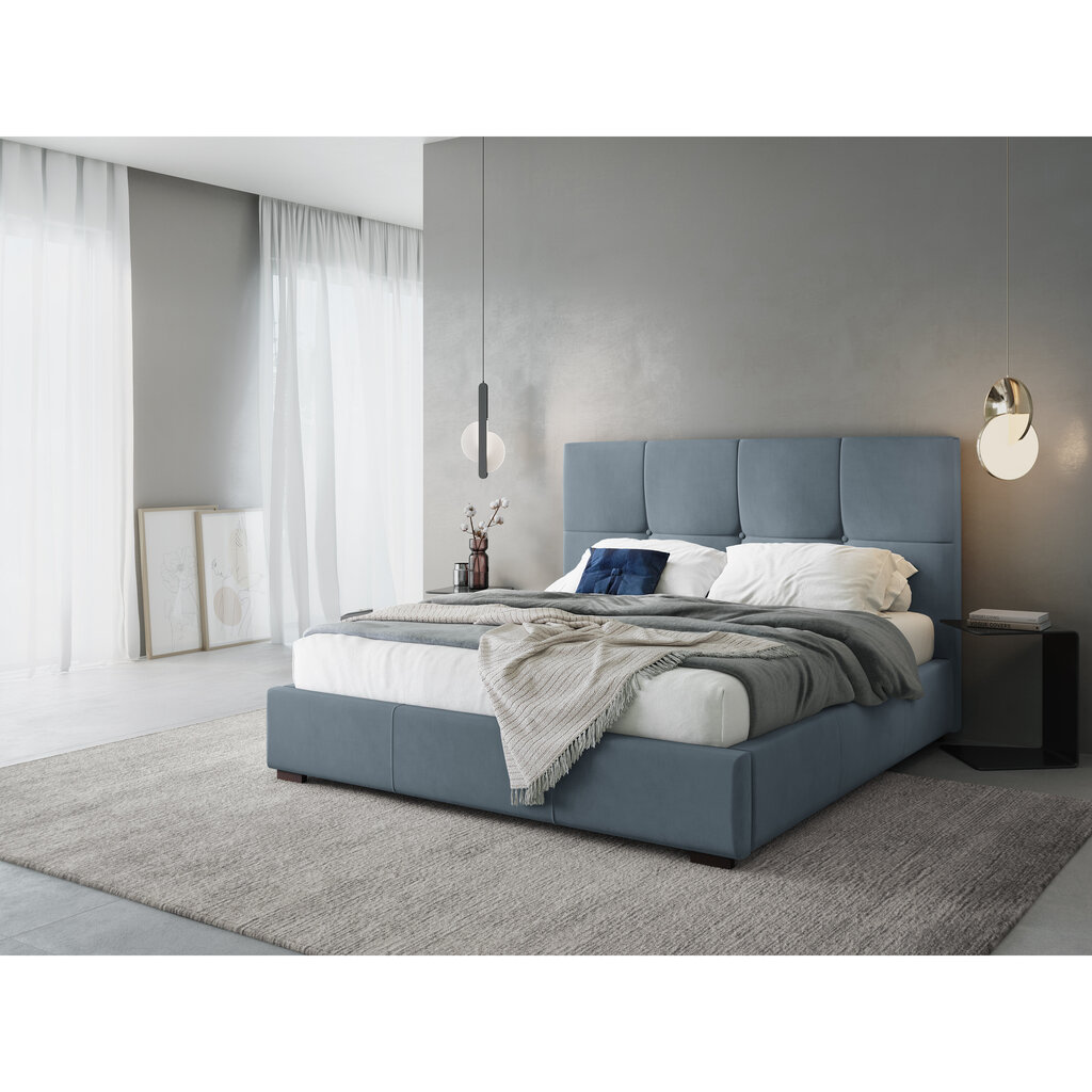 Lova Micadoni Home Sage, 160x200cm, mėlyna kaina ir informacija | Lovos | pigu.lt