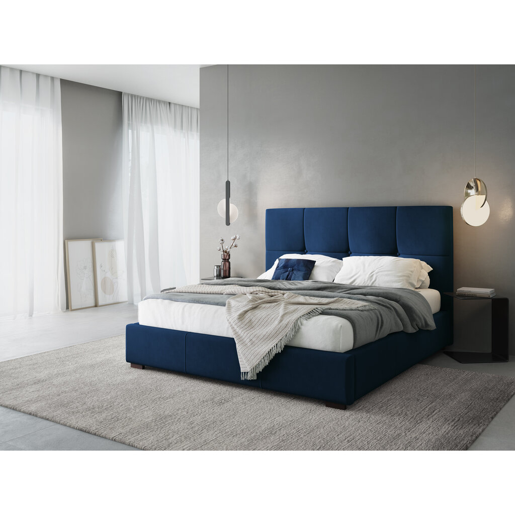 Lova Micadoni Home Sage, 160x200cm, tamsiai mėlyna kaina ir informacija | Lovos | pigu.lt