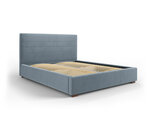 Кровать Micadoni Home Aranda, 140x200 см, синяя