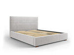 Кровать Micadoni Home Aranda, 140x200 см, светло-серая