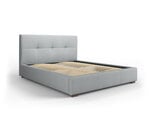 Кровать Micadoni Home Sage 45, 160x200 см, светло-серая