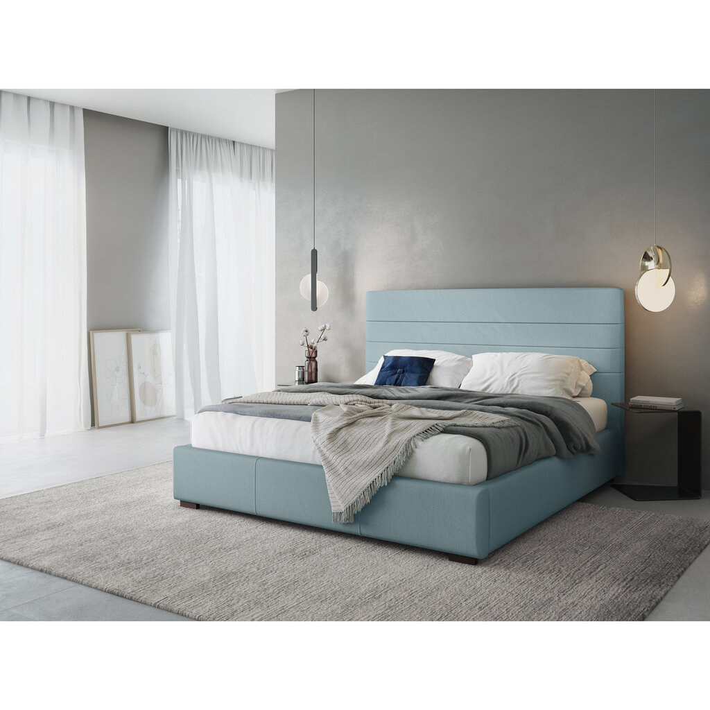 Lova Micadoni Home Aranda 45, 140x200cm, šviesiai mėlyna kaina ir informacija | Lovos | pigu.lt