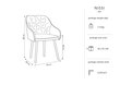 Kėdė Micadoni Home Nissi, smėlio spalvos kaina ir informacija | Virtuvės ir valgomojo kėdės | pigu.lt