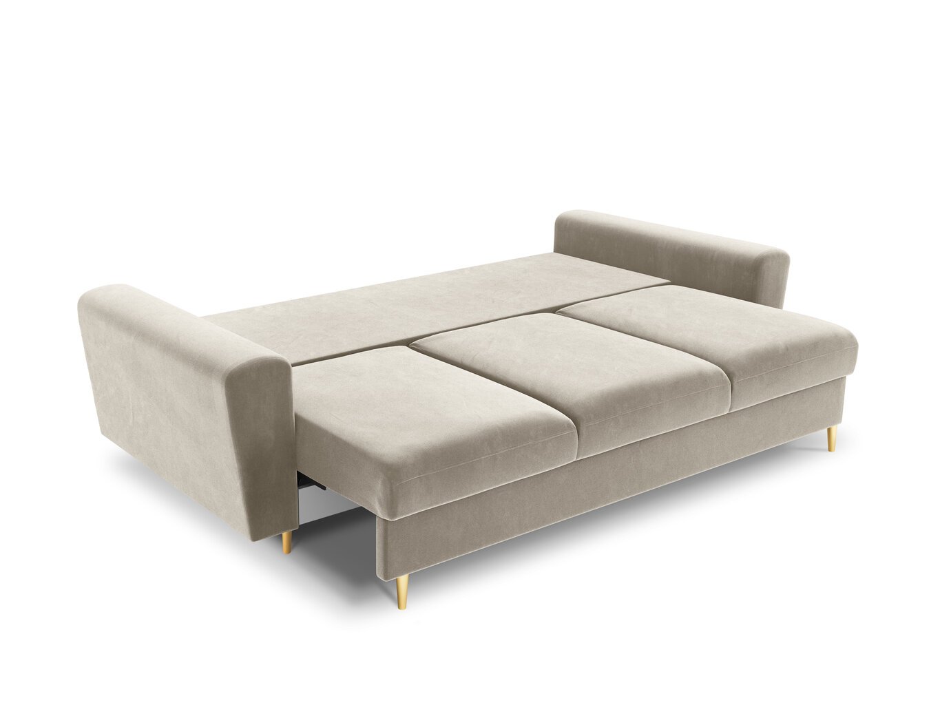 Sofa Micadoni Home Moghan 3S, smėlio/auksinės spalvos kaina ir informacija | Sofos | pigu.lt