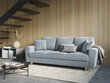 Sofa Micadoni Home Moghan 3S, šviesiai mėlyna/juoda kaina ir informacija | Sofos | pigu.lt