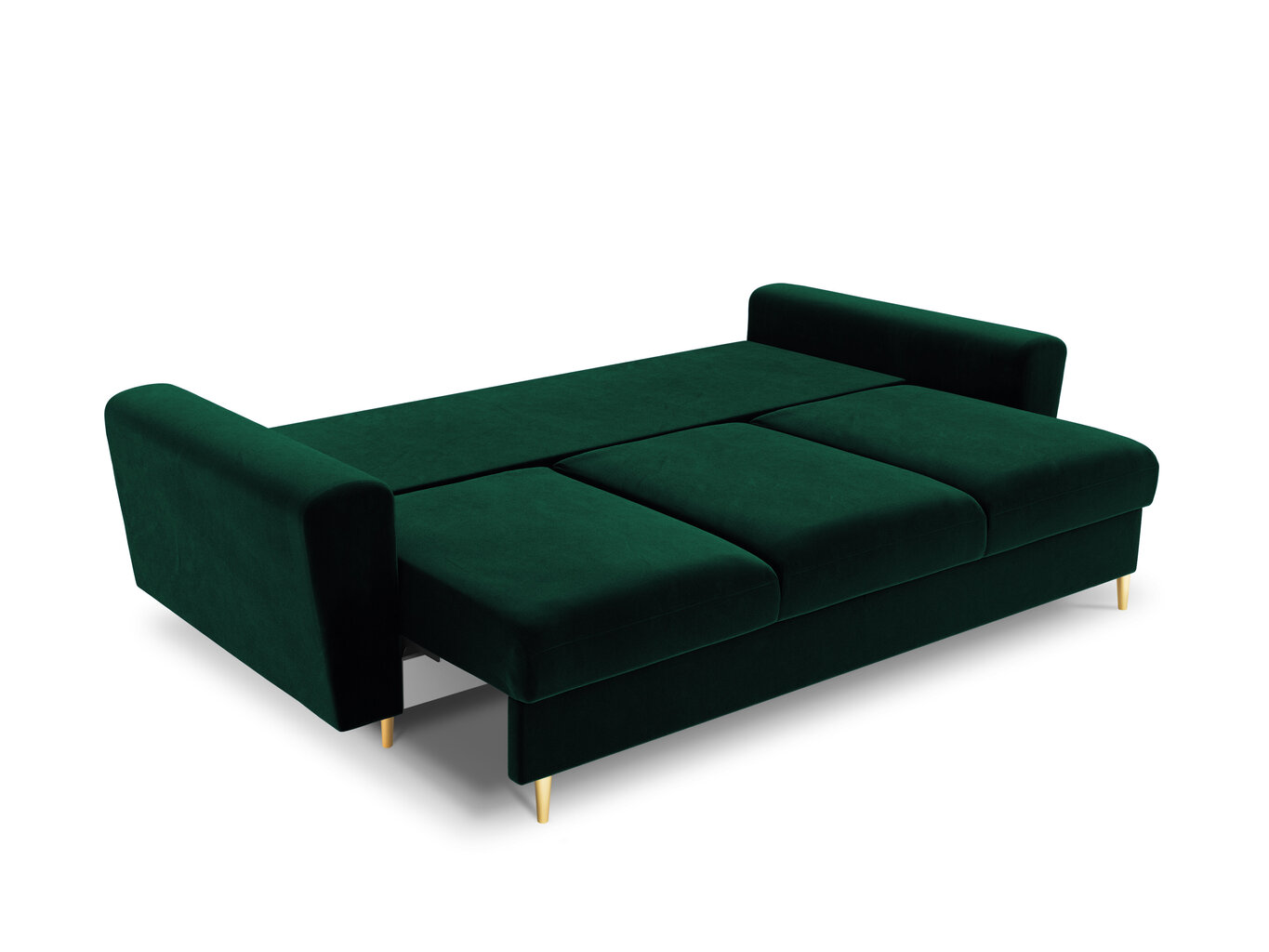 Sofa Micadoni Home Moghan 3S, tamsiai žalia/auksinės spalvos цена и информация | Sofos | pigu.lt