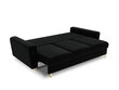 Sofa Micadoni Home Moghan 3S, juoda/auksinės spalvos цена и информация | Sofos | pigu.lt