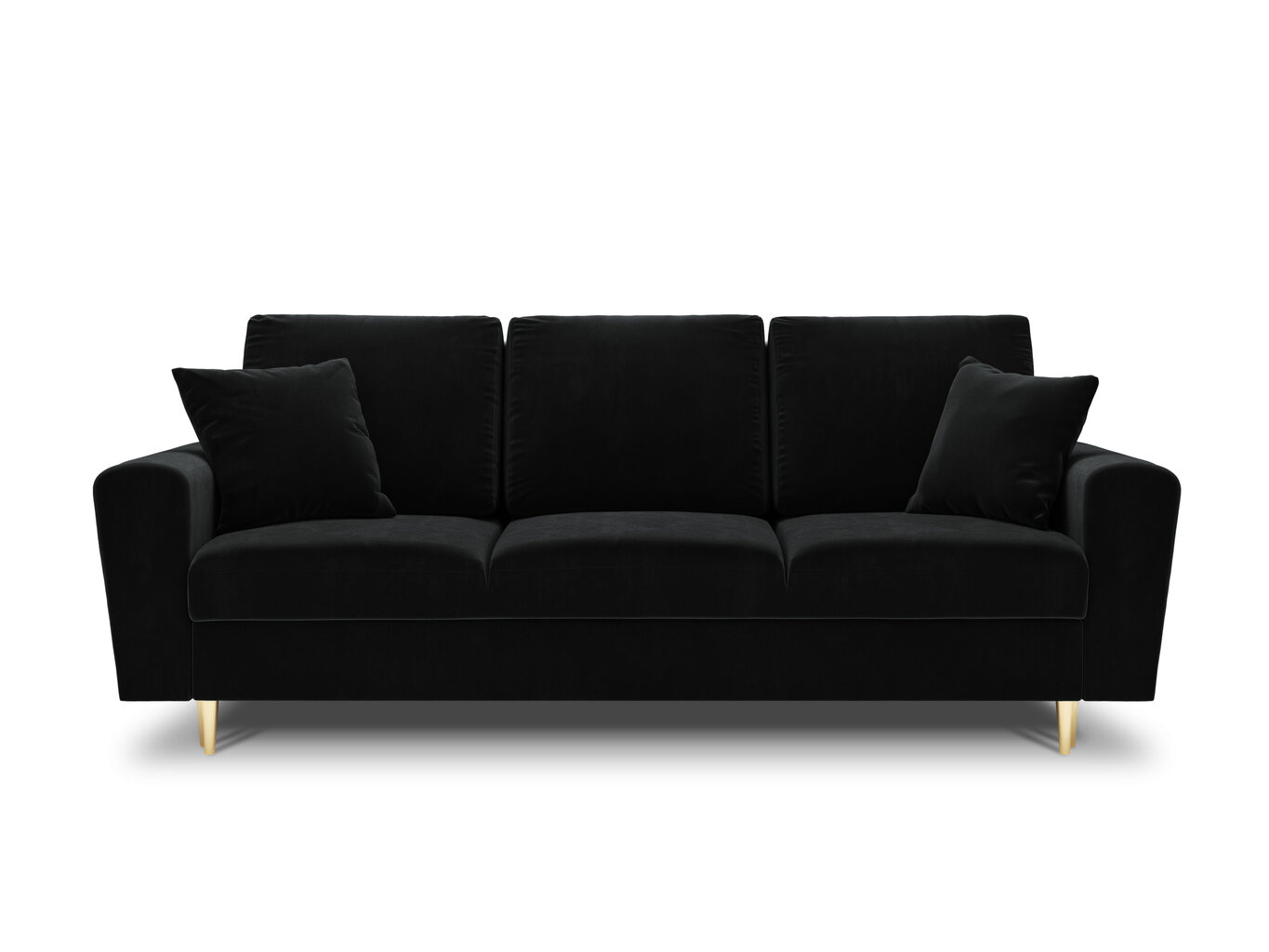 Sofa Micadoni Home Moghan 3S, juoda/auksinės spalvos цена и информация | Sofos | pigu.lt