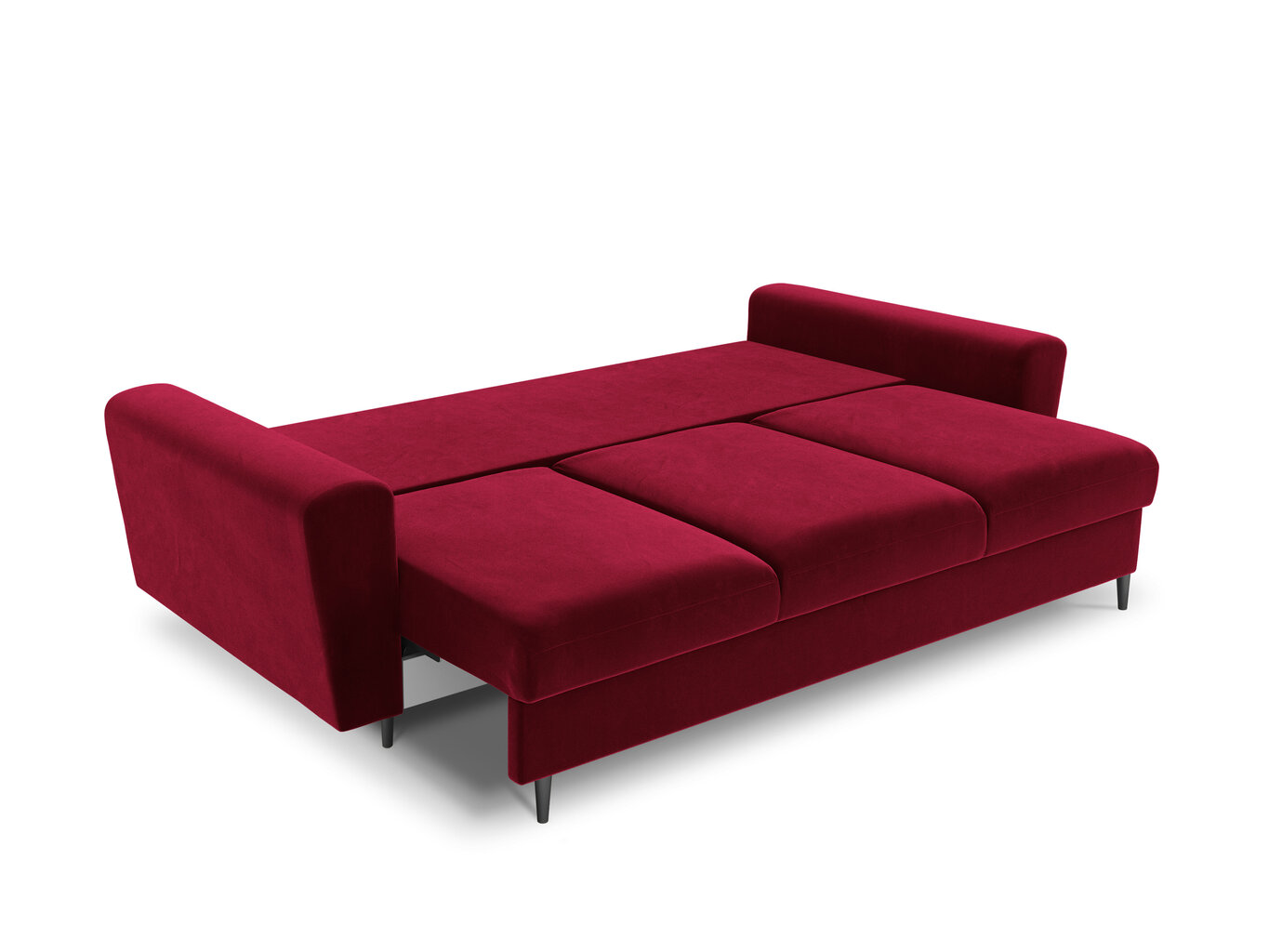 Sofa Micadoni Home Moghan 3S, raudona/juoda kaina ir informacija | Sofos | pigu.lt